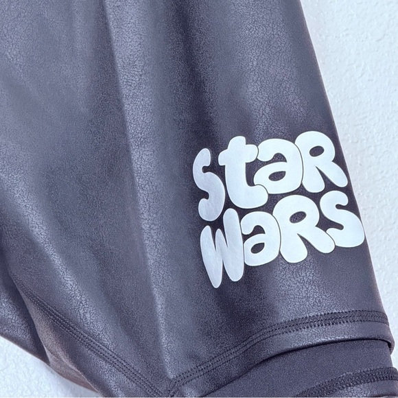 NWT Disney Star Wars Lucas Films Black Faux Leather Stretchy Shorts 3X - Picture 2 of 6